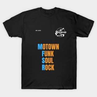 Radyrcals Motown Funk Soul Rock square font n logo T-Shirt